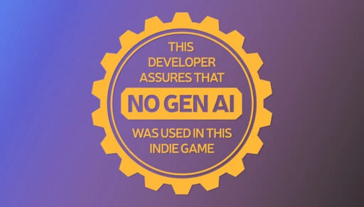 Indie devs have begun adding a no generative AI stamp to their store pages