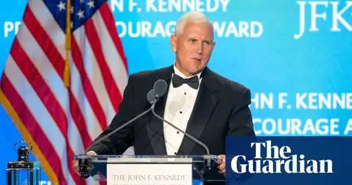 Mike Pence rebukes Trump over tariffs and ‘wavering’ support for Ukraine