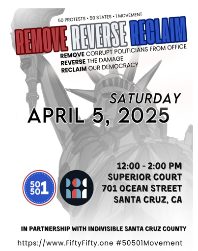 Santa Cruz: April 5th Protest, 12pm-2pm