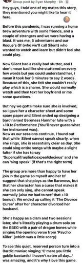 Screenshot of a post. Text in body