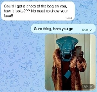 Could I get a photo of the bag on you?