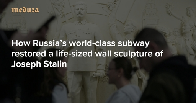 The Moscow Metro’s strange ‘gift’ to passengers- a life-sized wall sculpture of Joseph Stalin
