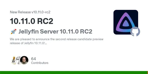 Release 10.11.0 RC2 · jellyfin/jellyfin