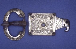 Ostrogothic silver belt buckle, found in Crimea, Ukraine, 6th-7th century AD