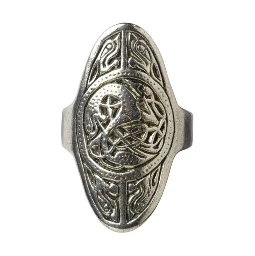 Engraved Anglo-Saxon silver ring, 775-850 AD