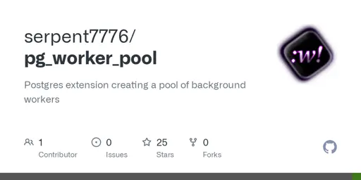 GitHub - serpent7776/pg_worker_pool: Postgres extension creating a pool of background workers