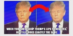 Lips + eyes = lies