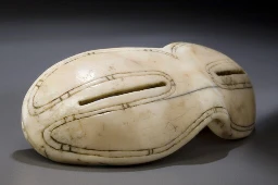 Inuit snow goggles, walrus ivory, Canada, ~1200 AD