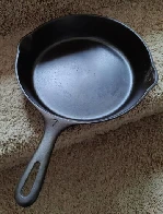 First attempts at cast iron restoration: Wagner skillets