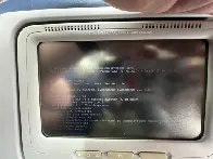 The infotainment system has been boot looping for the entire flight