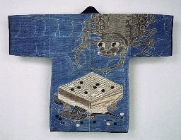 Firefighter's coat with a spider over a Go board, Japan, 19th century AD