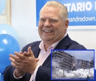 Doug Ford celebrates majority win by demolishing closest hospital