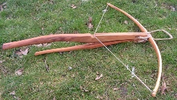 Replica of the Skåne lockbow, a crossbow of unique design used by the Norse, 10th-16th centuries AD
