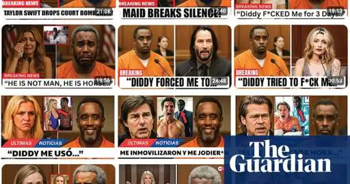 Fake, AI-generated videos about the Diddy trial are raking in millions of views on YouTube