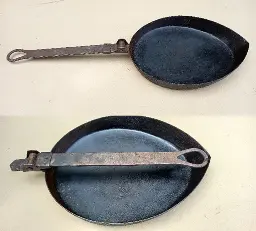 Replica of a Roman military pan with a folding handle, original found in Germany, 3rd century AD