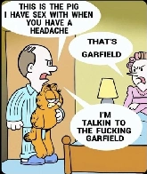 I'm talking to the fucking Garfield
