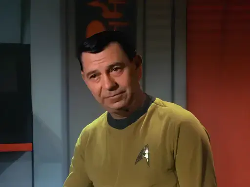 Joe Webb's head superimposed over a picture of Captain Kirk.