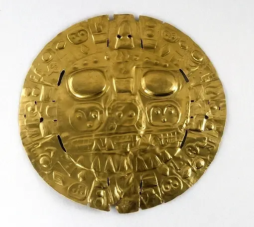 The Sol de Echenique, 2000-3000 year-old Pre-Inca gold medallion