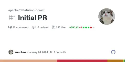 Initial PR by sunchao · Pull Request #1 · apache/datafusion-comet