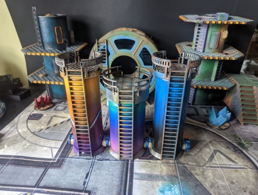 Painted Soda Can Towers