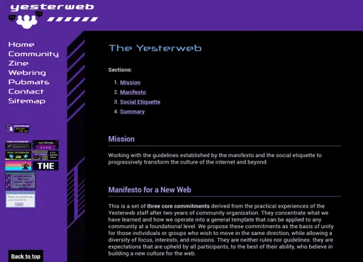 The Yesterweb - Reclaiming the Internet