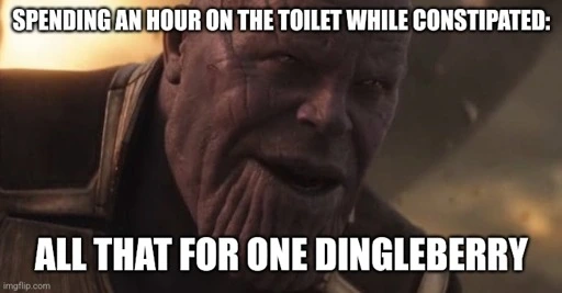 Thanos "All that for a drop of blood"