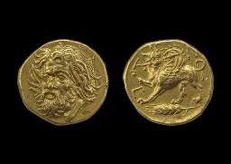 Greek coin from the 4th century BCE, Crimea, Ukraine