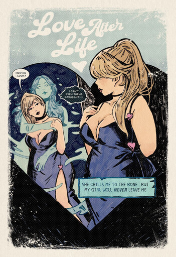 a ghost girl and her living girlfriend