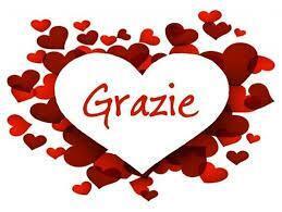 Un cuore con la scritta "Grazie" all'interno