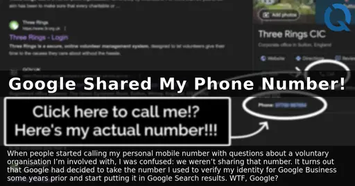 Google Shared My Phone Number!