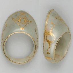Archer's ring, jade and gold, Ottoman Empire, 16th-17th century AD