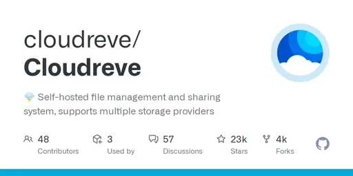 GitHub - cloudreve/Cloudreve: 🌩 Self-hosted file management and sharing system, supports multiple storage providers