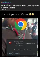 Stop using a browser that violates user freedom and privacy!