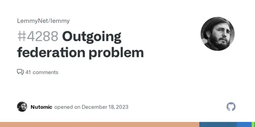 Outgoing federation problem · Issue #4288 · LemmyNet/lemmy