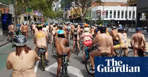 ‘People spontaneously strip off and join us’: nude cyclists send message you don’t need to be buff