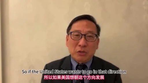 Victor Gao gives a demonstration of how to speak to smug British reporters