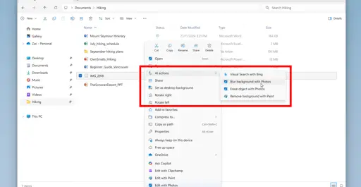 Microsoft is putting AI actions into the Windows File Explorer