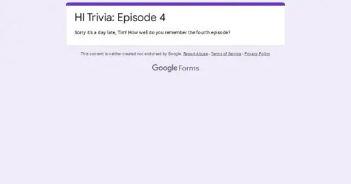 HI Trivia: Episode 4