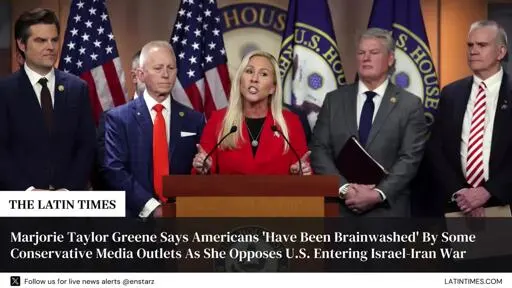 Marjorie Taylor Greene Says Americans 'Have Been Brainwashed' By Fox News, New York Post As She Opposes U.S. Entering Israel-Iran War