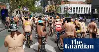 ‘People spontaneously strip off and join us’: nude cyclists send message you don’t need to be buff