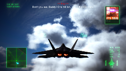Screenshot of Ace Combat 7, with Pixy edited in saying "Don't you see, Buddy? One million, one million borders!"