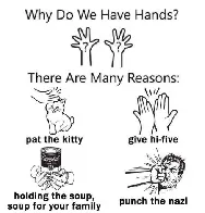 I throw hands (grabbing my soup)