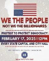 Nationwide President's Day Protest in US on Feb 17th (Today) at 12pm!