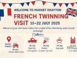 French Twinning Visit in Market Drayton