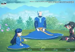 Ferdinand, Myne and Maple sitting on grass
