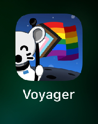 A image of an app icon for the Lemmy client app named Voyager.