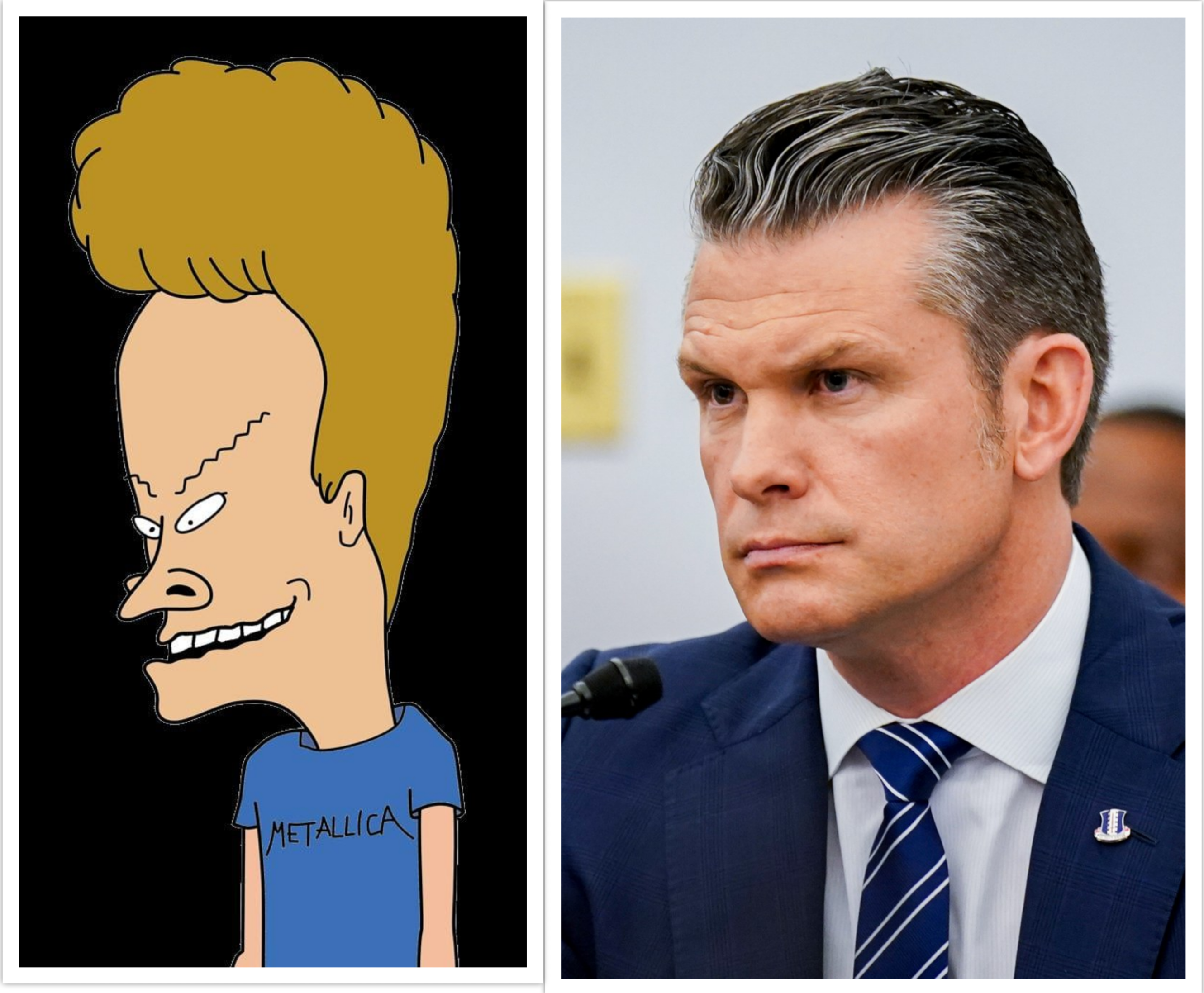 Photo of Beavis & Pete side by side