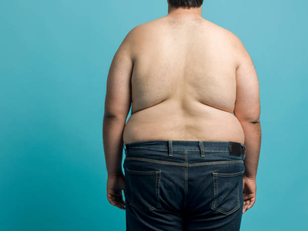 Fat man back from behind