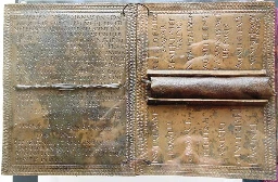 Bronze Roman military diploma discharging an auxiliary soldier and granting citizenship, Croatia, 71 AD