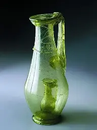 Roman novelty jar, glass, 4th century AD